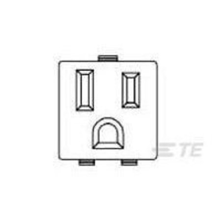 TE CONNECTIVITY CONV OUTLET ASSY (PUTTY WHITE) 1-208979-4
